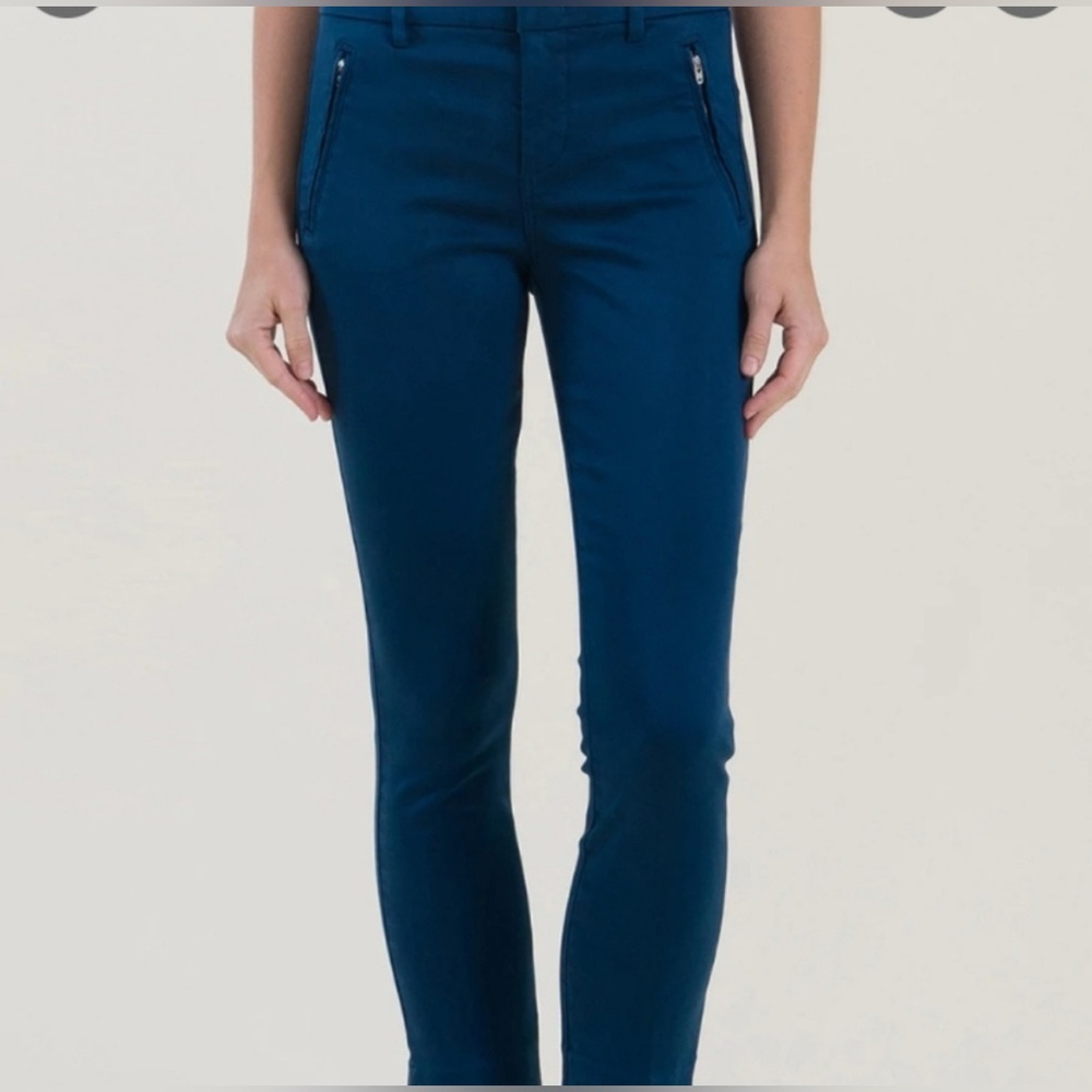 Level 99 Francis Straight Leg Trousers Teal PLUS - Picture 4 of 9